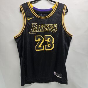 LeBron James Lakers Jersey Sz 56 XXL | Nike NBA Swingman #23 Black Gold Purple